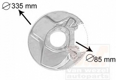 VAN WEZEL 3010373 -  Отражатель, диск тормозного механизма
